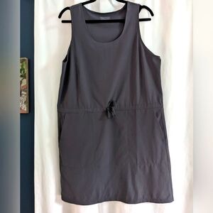 Patagonia Womens Fleetwith Dress Size Large Gray Drawstring Waist